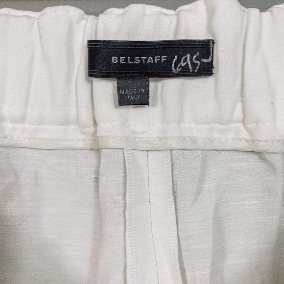 NWT Belstaff- Women's Small Size 4 Parker Trouser Shorts in Ivory/ White - Picture 6 of 8